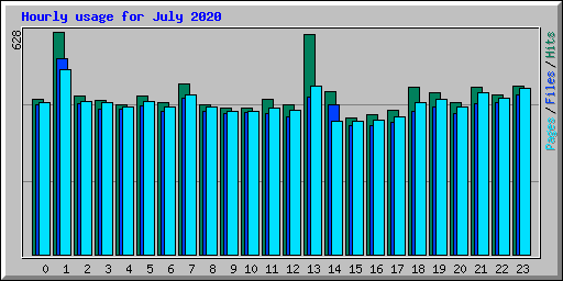 Hourly usage for July 2020