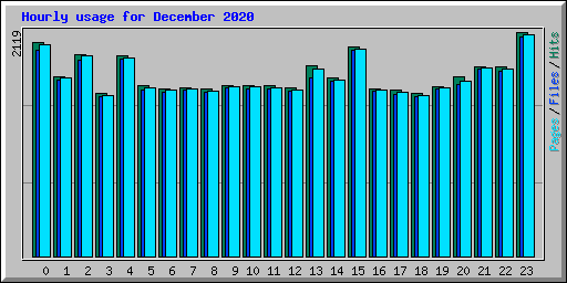 Hourly usage for December 2020