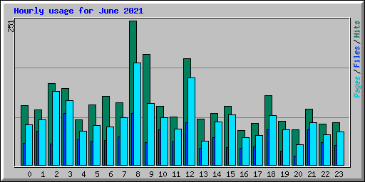 Hourly usage for June 2021