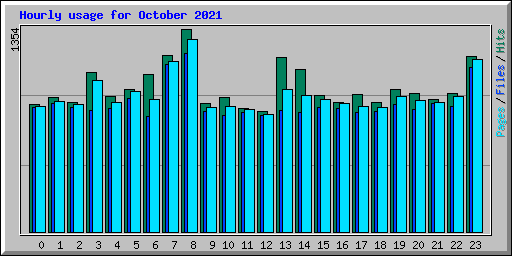 Hourly usage for October 2021