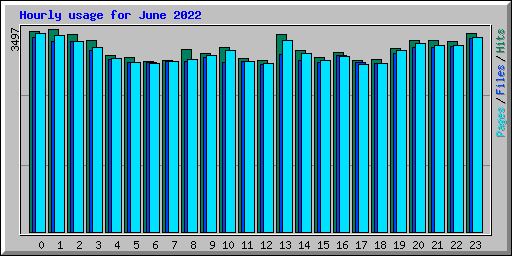 Hourly usage for June 2022