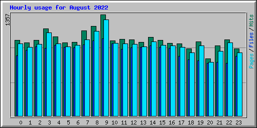 Hourly usage for August 2022