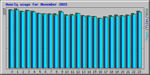 Hourly usage for November 2022