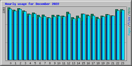 Hourly usage for December 2022