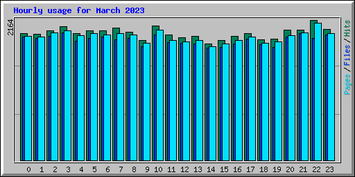 Hourly usage for March 2023