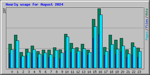 Hourly usage for August 2024