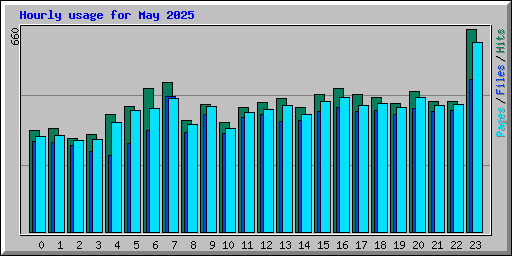 Hourly usage for May 2025