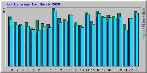 Hourly usage for March 2026