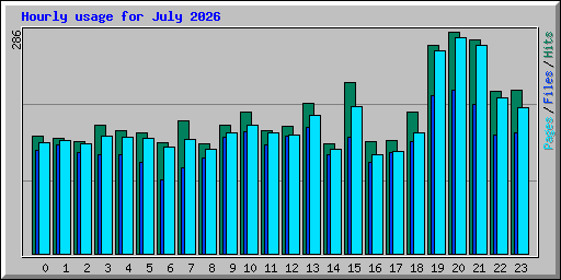 Hourly usage for July 2026